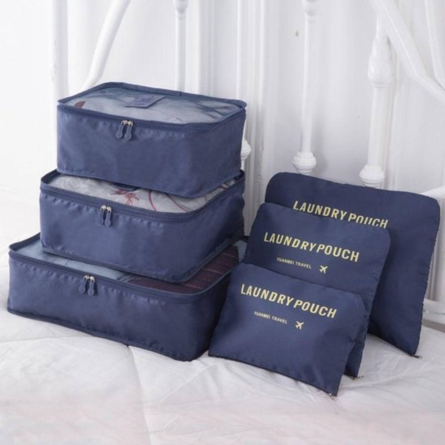 O'DADDY packing - 6 delig bagage donker blauw | Blokker