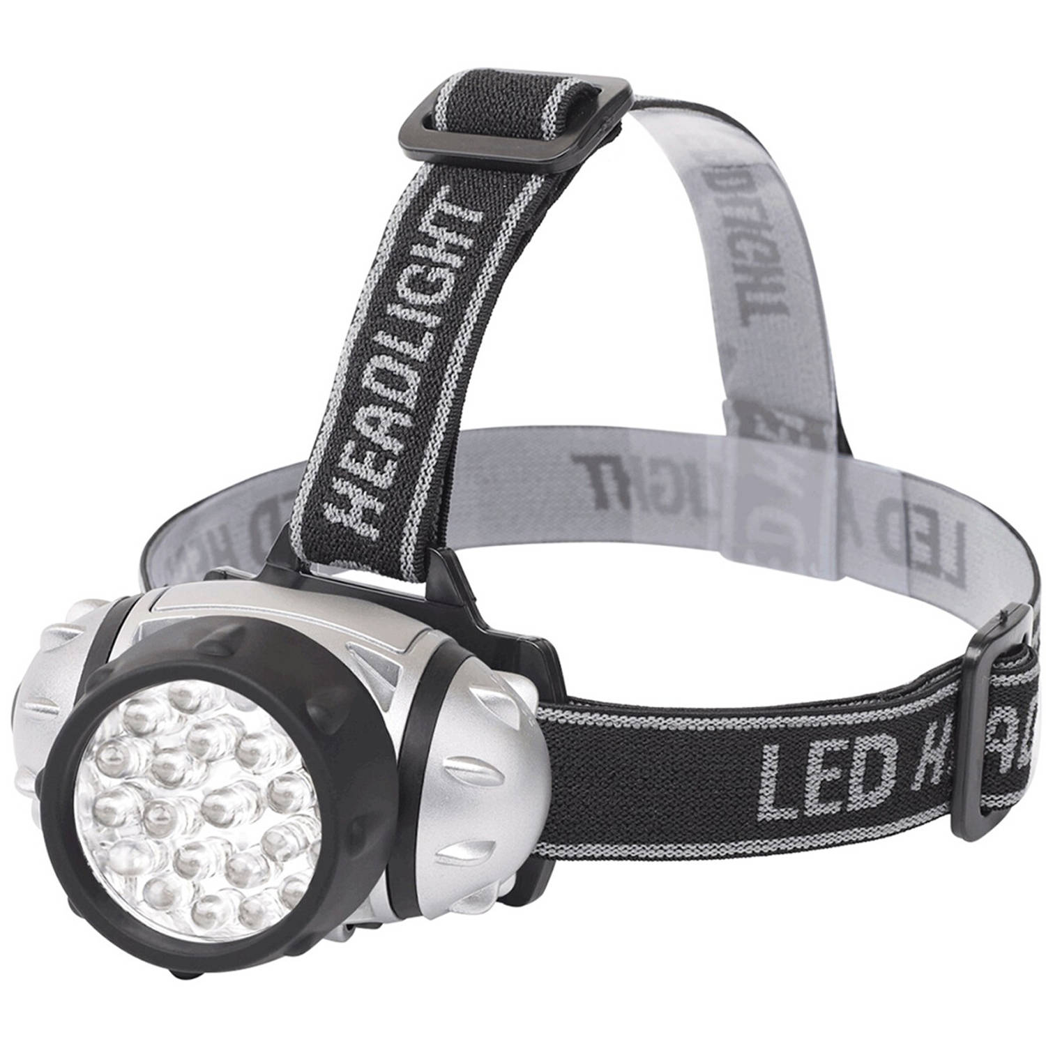 LED Hoofdlamp - Aigi Slico - Waterdicht - 50 Meter - Kantelbaar - 23 LED's - 1.1W - Zilver Vervangt 9W