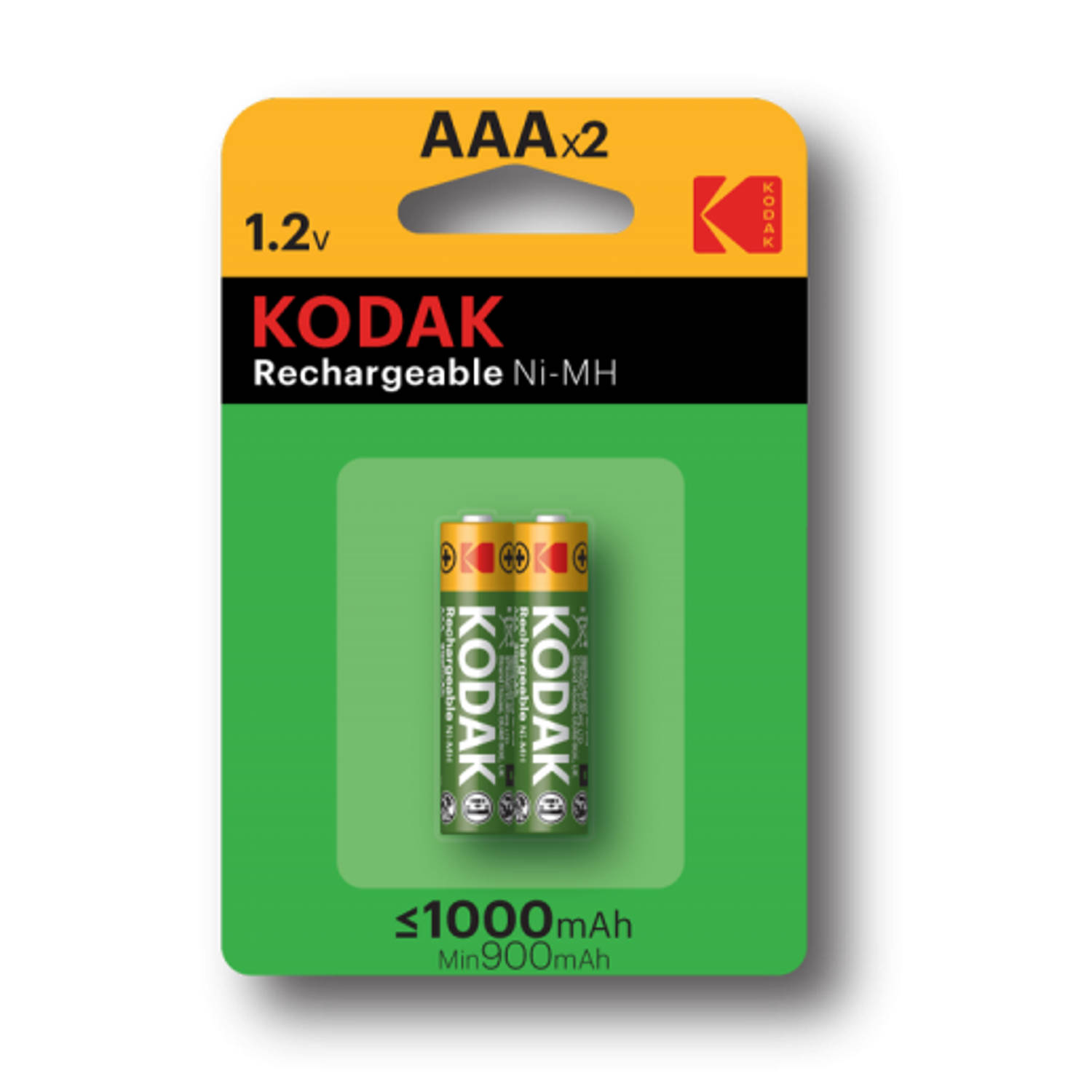 Kodak rechargeable Ni-MH AAA battery 1000mAh blister 2