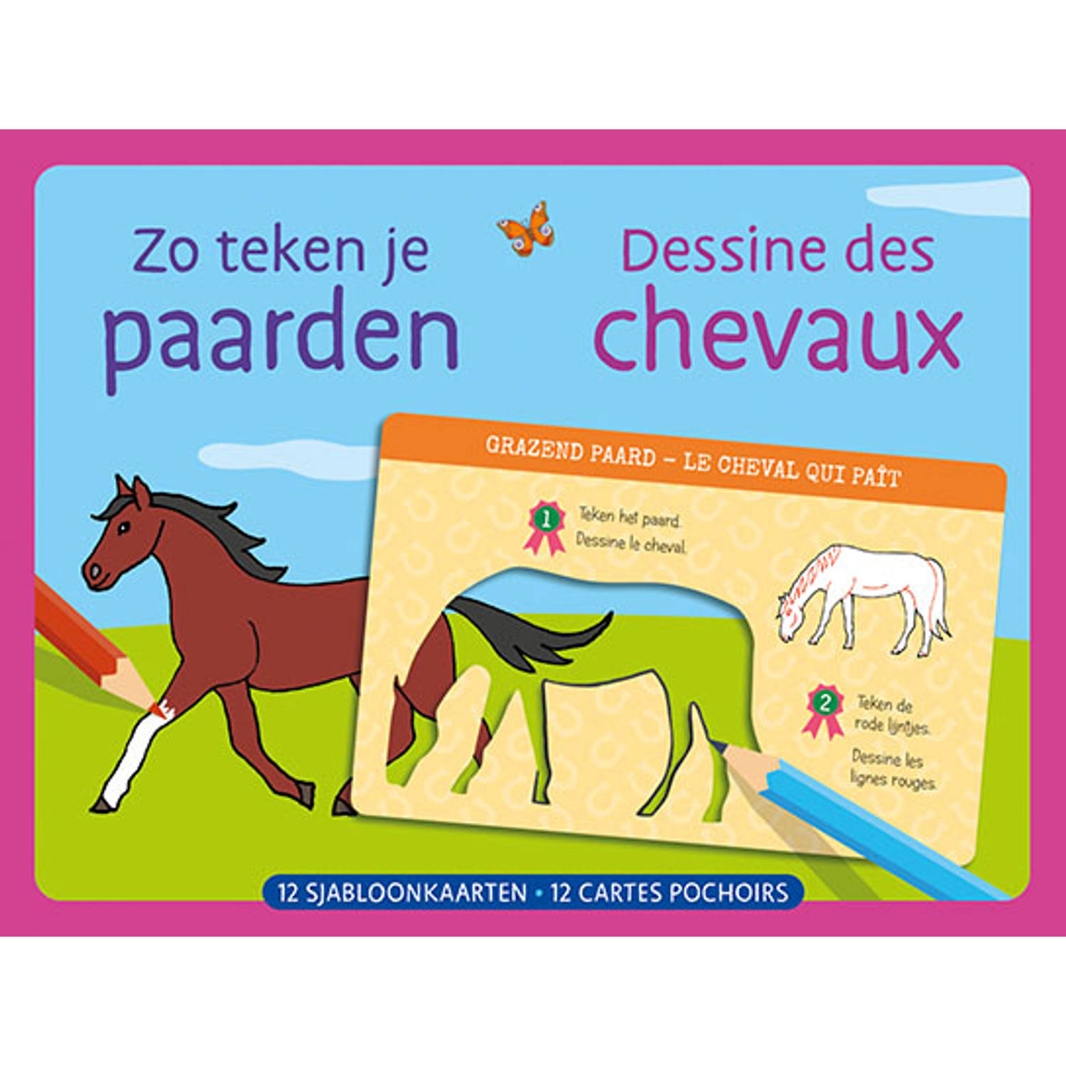 Deltas Zo teken je paarden - 12 sjabloonkaarten