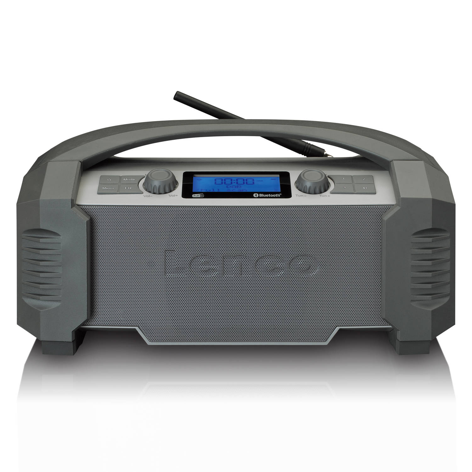 DAB+/FM radio met Bluetooth® (IP54) Lenco ODR-150GY Zwart-Grijs