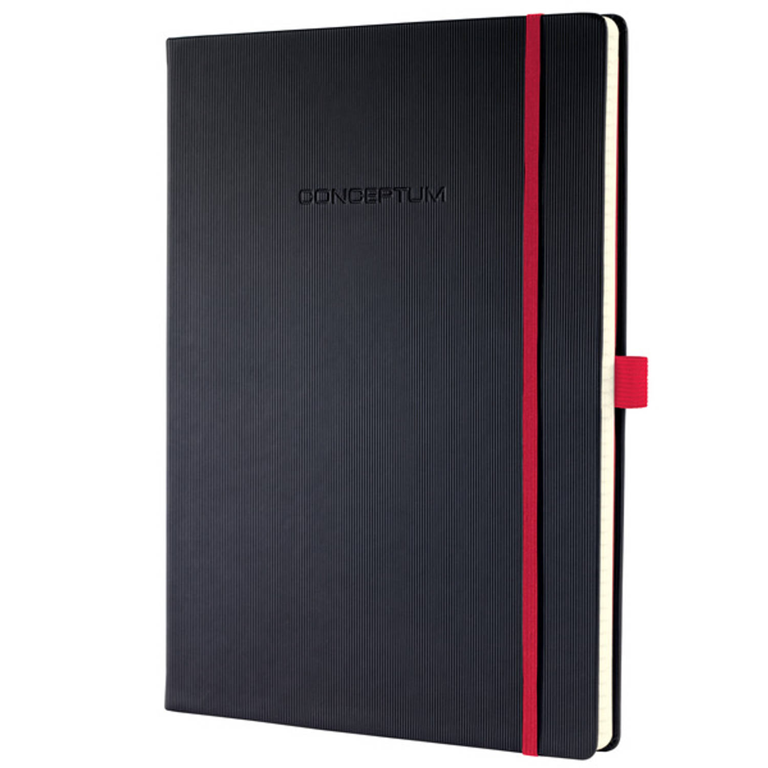 Notitieboek Sigel Conceptum Red Edition Hardcover A4 Zwart Geruit