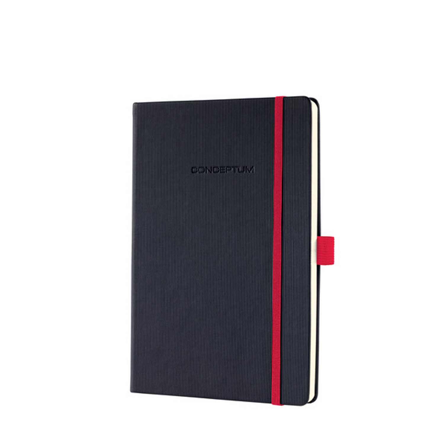 Notitieboek Sigel Conceptum Red Edition Hardcover A5 Zwart Geruit