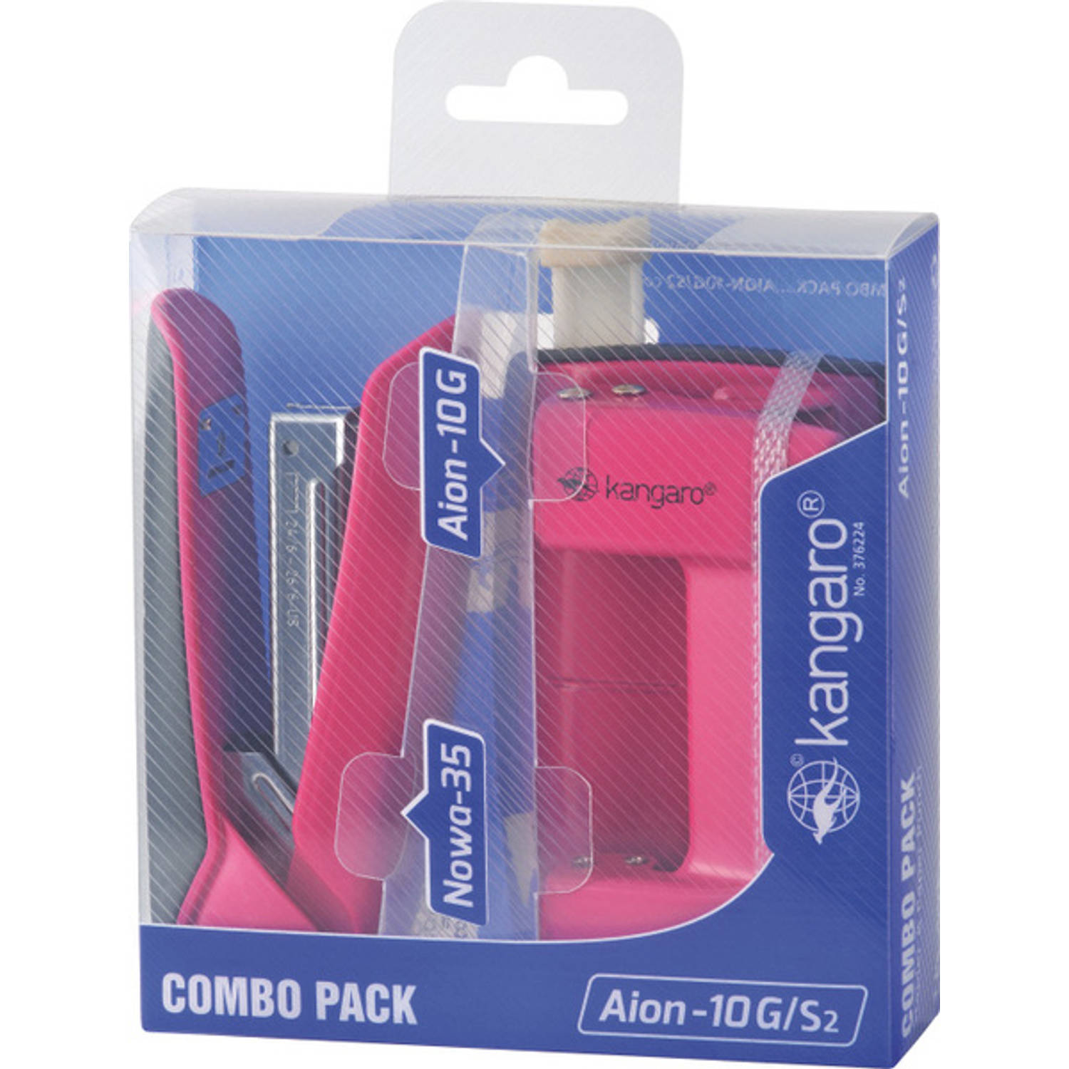 Perforator Nietmachine Kangaro combo pack roze