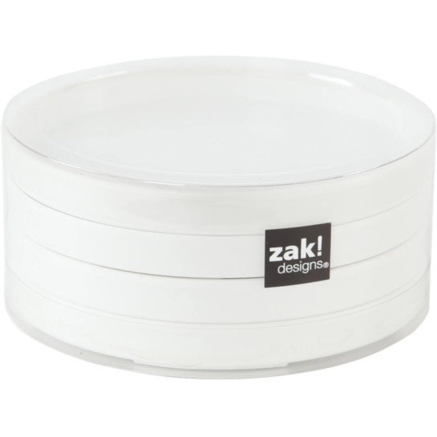 Zak!Designs Onderzetter - Voor Glas - Wit - Set van 4 stuks