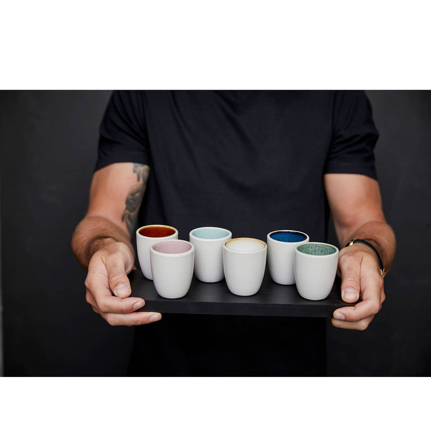 oppervlakkig Verbinding kraam Bitz® 12638 Set 6 stuks Espresso-kopjes in verschillende kleuren | Blokker