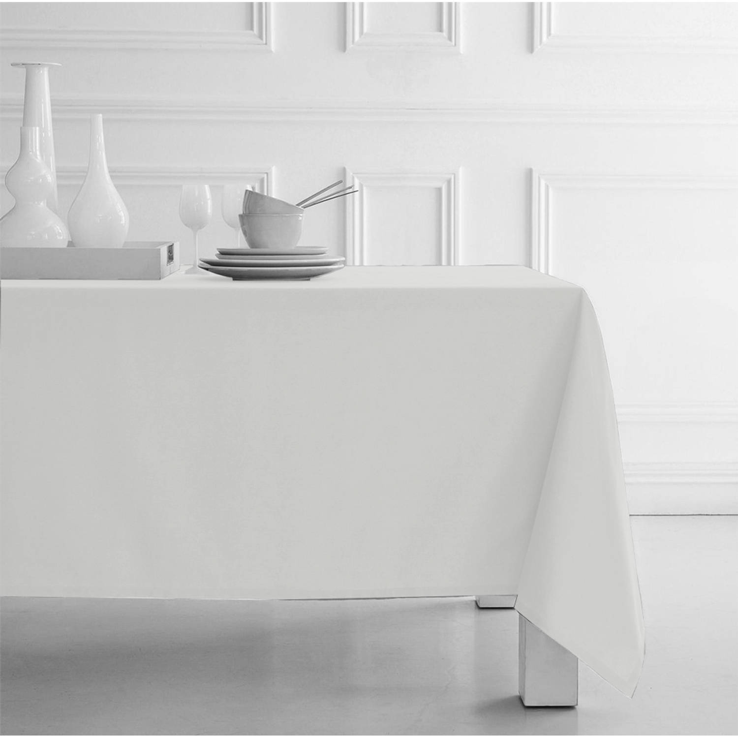 taart maagd Leger Today Tafelkleed - Tafellaken - 150 x 250 cm- Polyester- Krijt - Wit |  Blokker