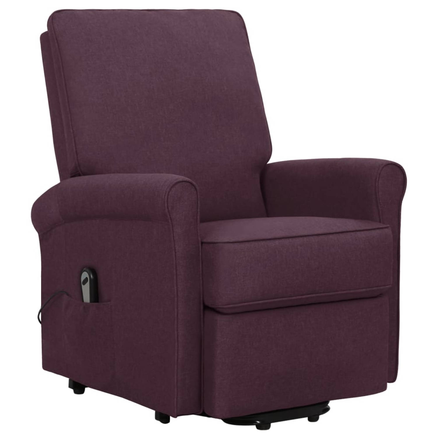 The Living Store Sta-op-stoel verstelbaar stof paars - Fauteuil