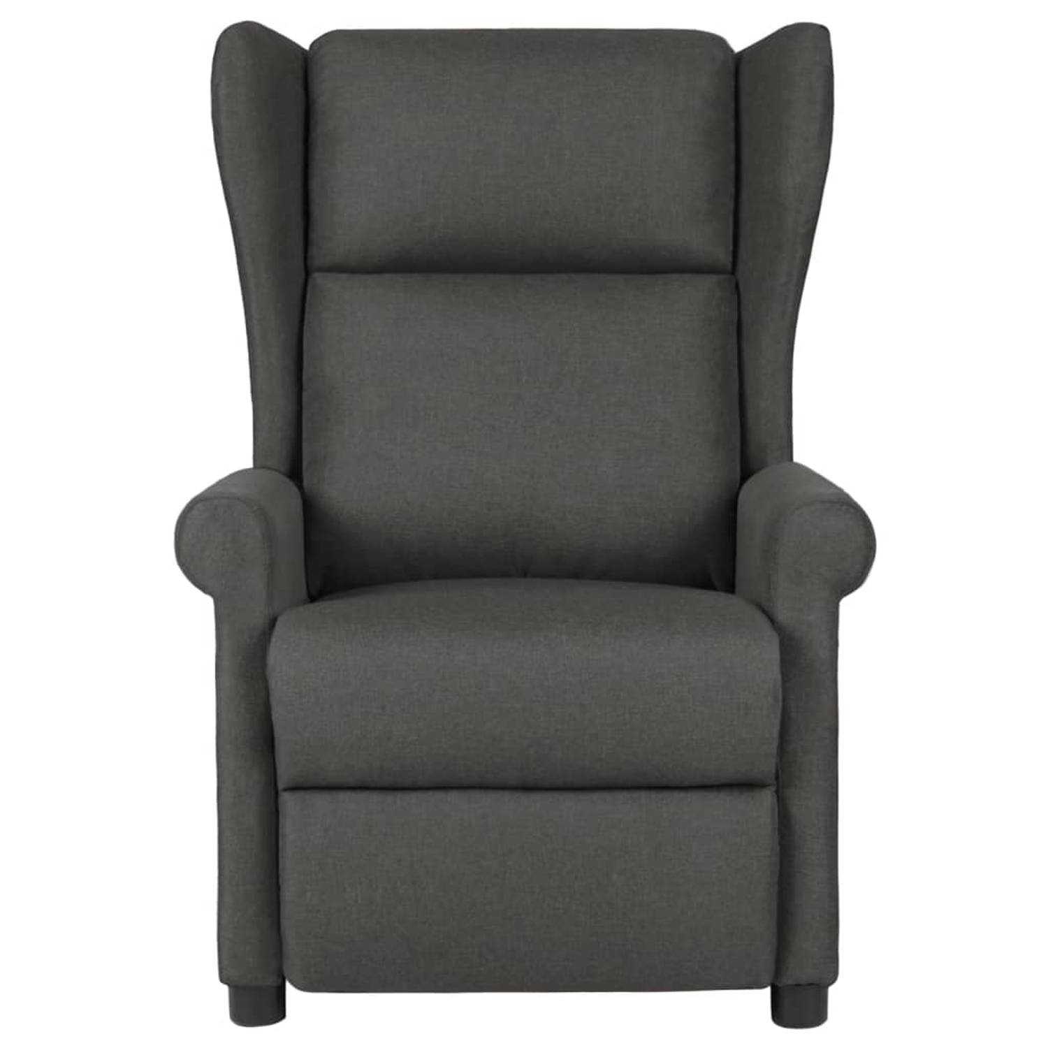 The Living Store Massagestoel stof donkergrijs - Fauteuil