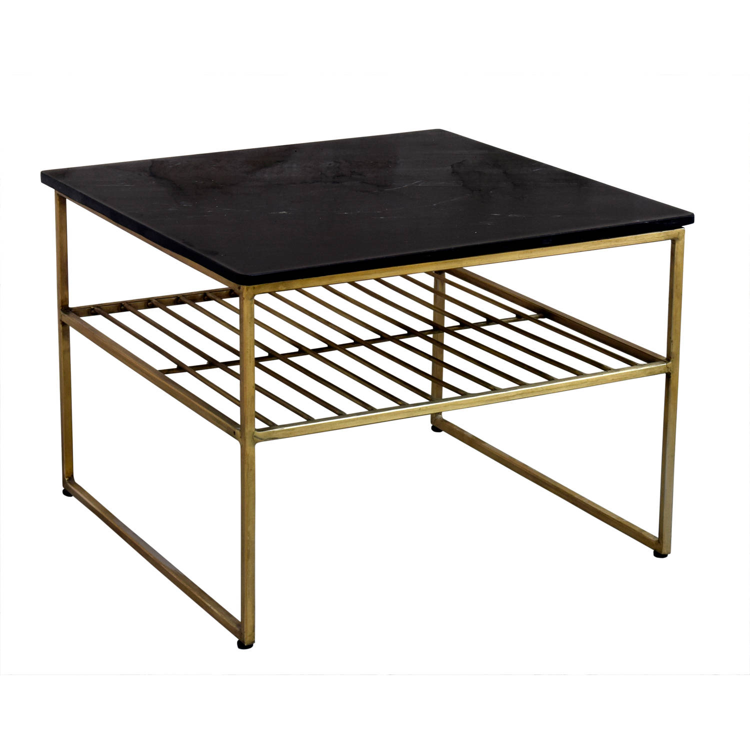 Wants&Needs Furniture Salontafel Dian Marble Zwart Goud 40 x 55 x 55