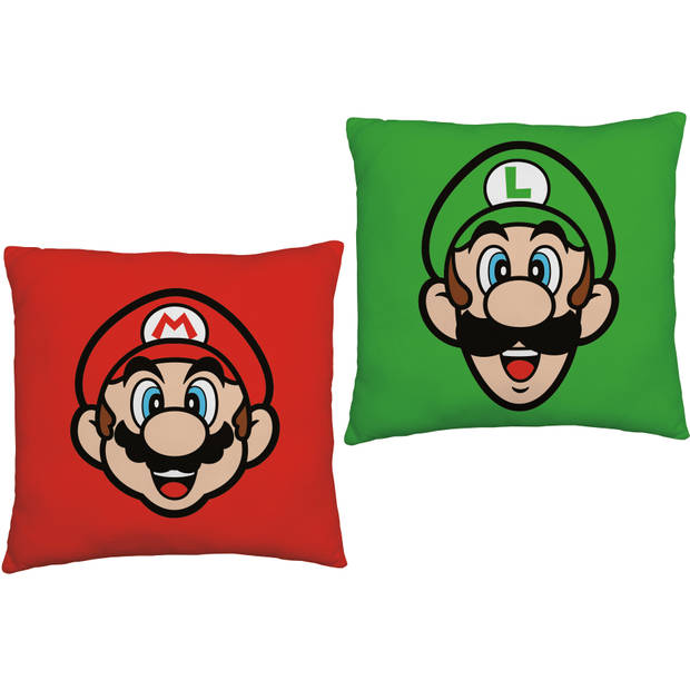 Super Mario Kussen Mario Luigi - 40 x 40 cm - Polyester