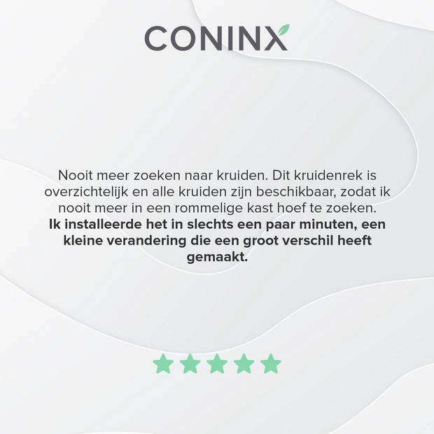 Coninx KR 3000 Kruidenrek - Ophangbaar - Voor 32 kruidenpotjes - 4 Laags – 50x 40,5x6 cm
