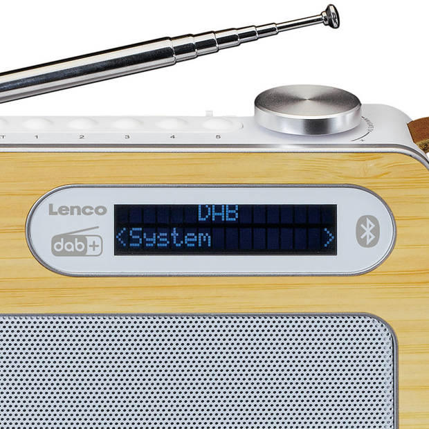 DAB+/FM radio Bluetooth® Lenco Bamboe-Wit