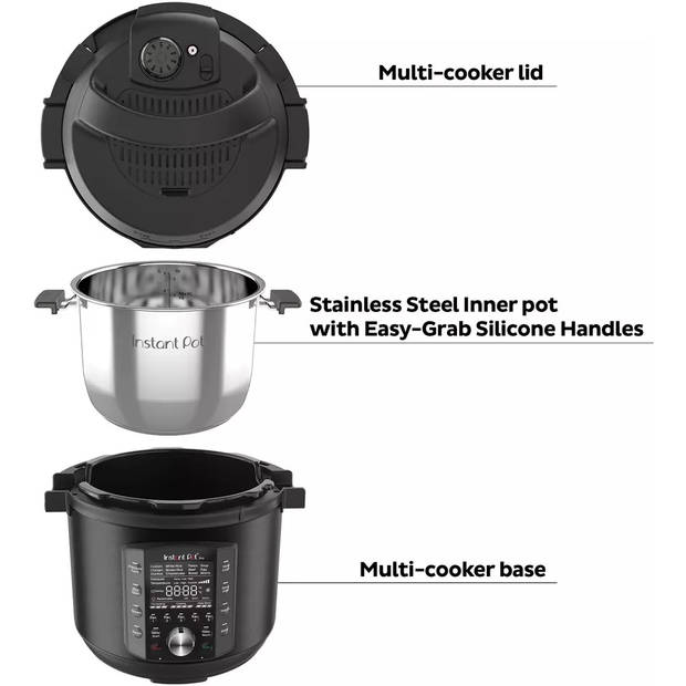 Instant Pot Multicooker / Slowcooker Pro - 7.6 Liter - 1600 W - 10-in-1