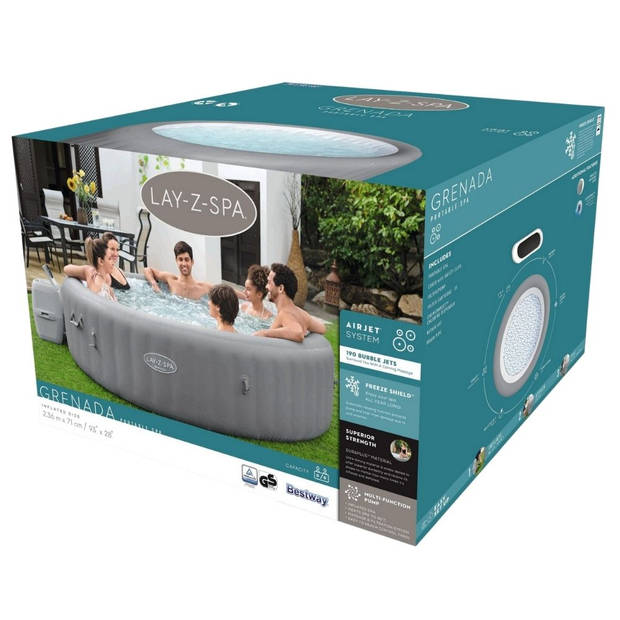 Lay-Z-Spa Grenada - Max 8 pers - 190 Airjets - Bubbelbad- Whirlpool - C
