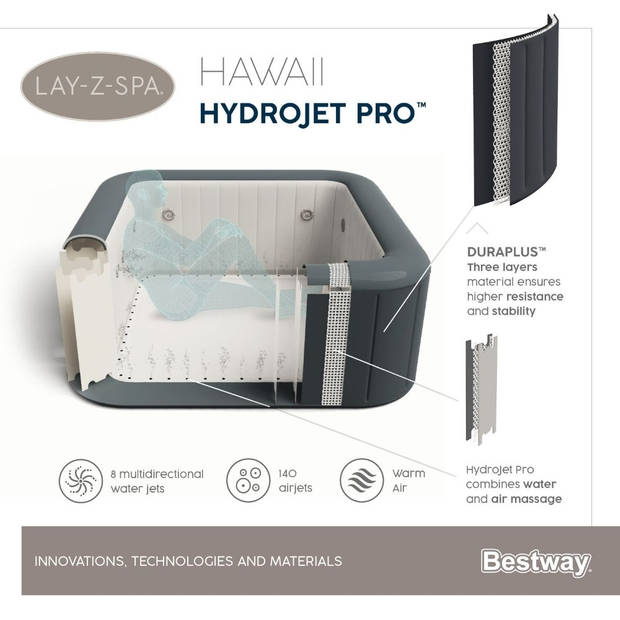 Bestway - Jacuzzi - Lay-Z-Spa - Hawaii HydroJet Pro - Inclusief onderhoudspakket