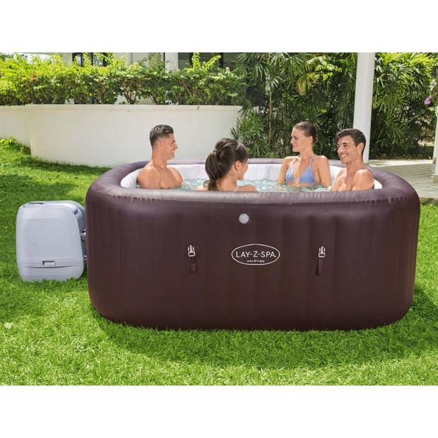 Bestway - Jacuzzi - Lay-Z-Spa - Maldives HydroJet Pro - Opblaasbaar - Bubbelbad - Incl. Toebehoren - 201 x 201 x 80 cm