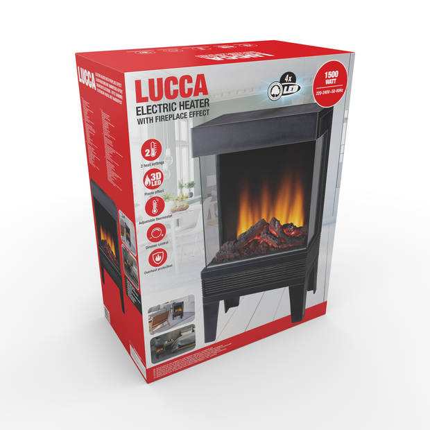 Classic Fire Lucca Sfeerhaard - Elektrische Verwarming - Vrijstaand - Modern - LED - 230V - 1300W
