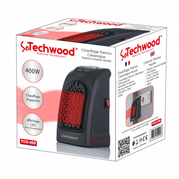 Techwood mini heater - draadloze verwarming voor in stopcontact