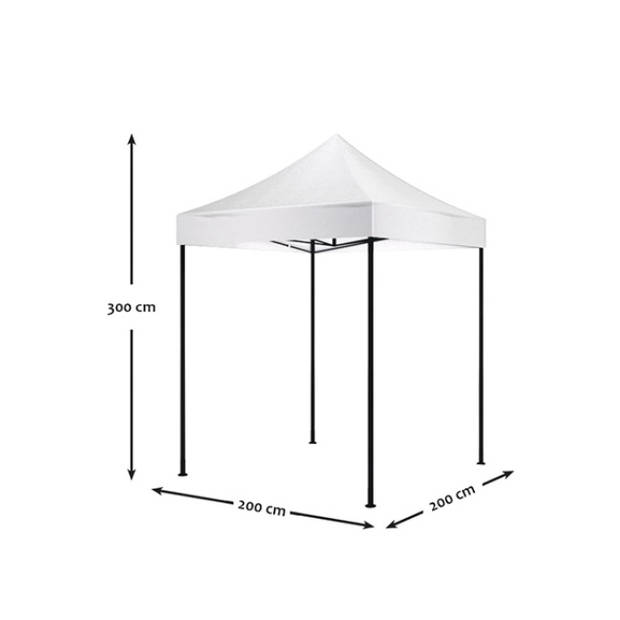 Easy up 2x2m wit luxe partytent opvouwbaar