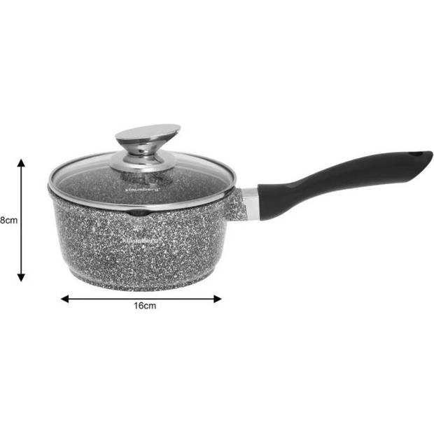 Klausberg 7527 - Steelpan - 16 cm - 1,3 L - marmeren coating