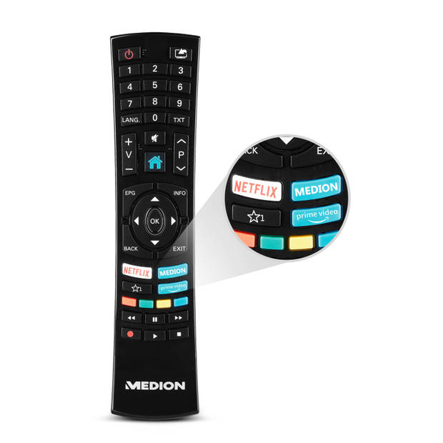 MEDION LIFE Smart-TV X16510 65 inch Ultra HD Display HDR Micro Dimming PVR ready Netflix Amazon Prime