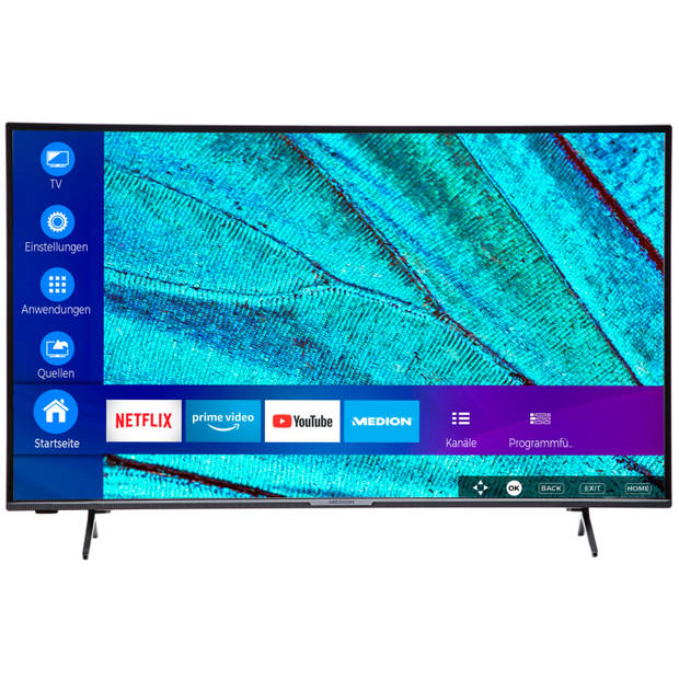 MEDION LIFE Smart-TV X16510 65 inch Ultra HD Display HDR Micro Dimming PVR ready Netflix Amazon Prime