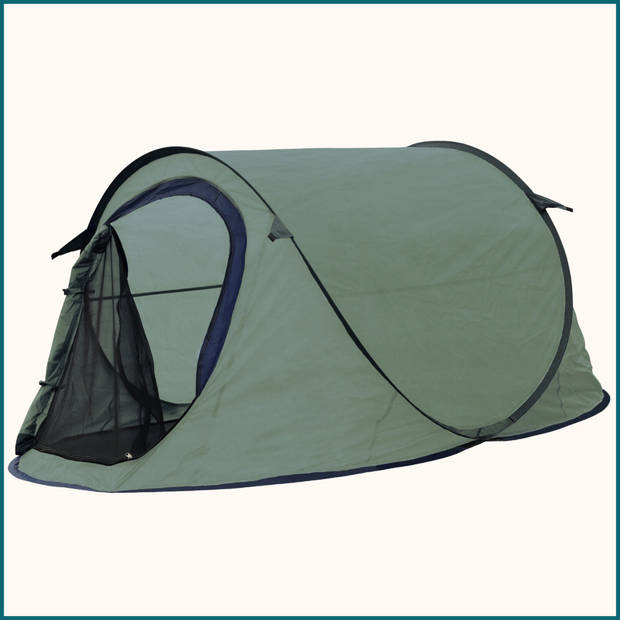 HIXA Pop-Up Tent - 1 Persoons - Groen - festival - 220x120x95cm - Kamperen