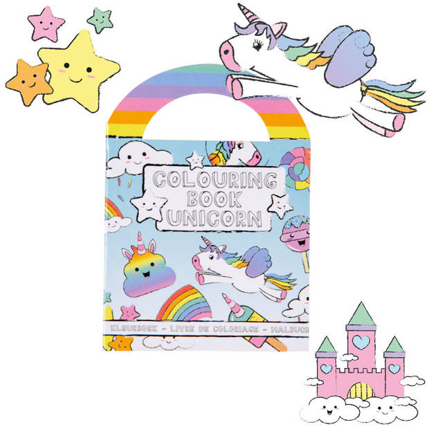 Decopatent® Uitdeelcadeaus 48 STUKS Unicorn - Eenhoorn Kleurboekjes