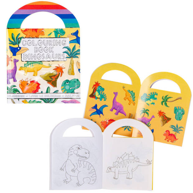 Decopatent® Uitdeelcadeaus 48 STUKS Dinosaurus Kleurboekjes met