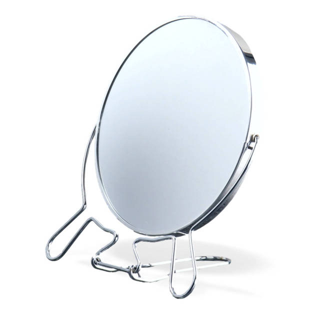 MARBEAUX Make up Spiegel - Rond - Met Vergroting - Kantelbaar - Compact - 9 cm - Scheerspiegel - Staand