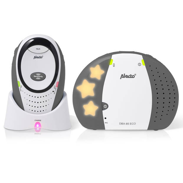 Full Eco DECT babyfoon Alecto DBX-85 LIMITED Wit-Antraciet
