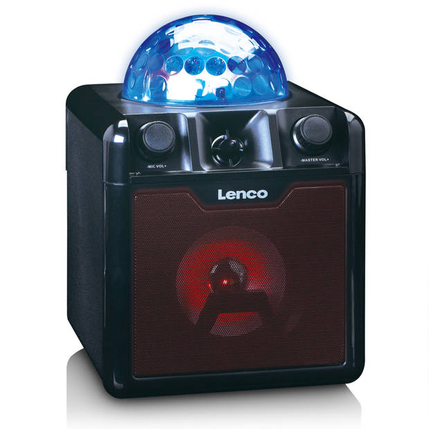 Bluetooth® karaokeset met lichtbol Lenco Zwart