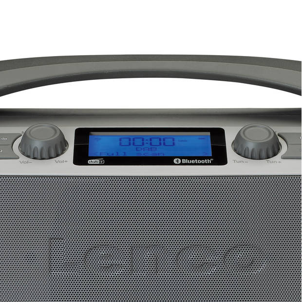 Bouwradio DAB+/FM met Bluetooth®, IP54 spatwaterdicht Lenco Zwart-Grijs