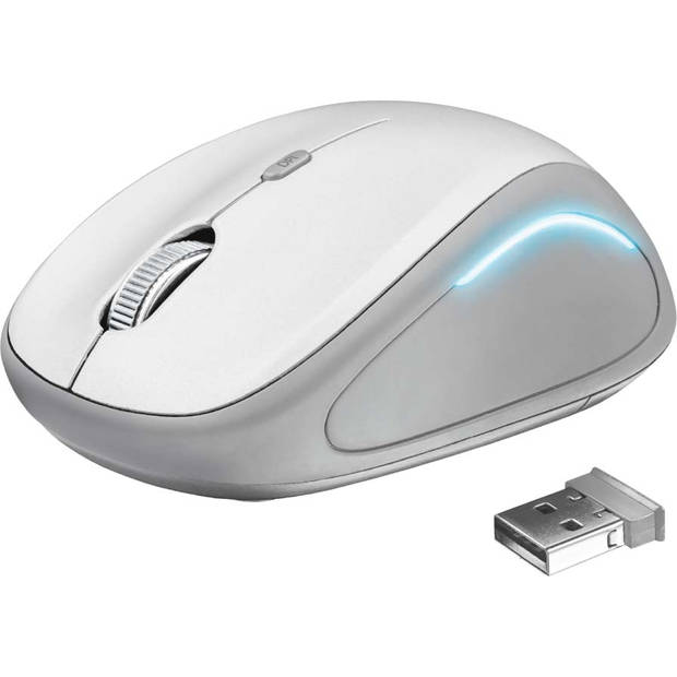 Trust muis YVI FX WIRELESS MOUSE WHITE