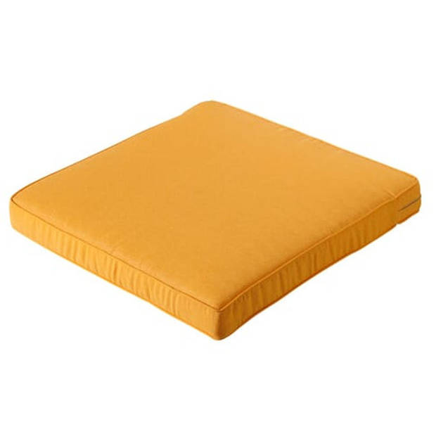 Madison loungekussen Panama 60 x 60 x 8 cm polykatoen geel