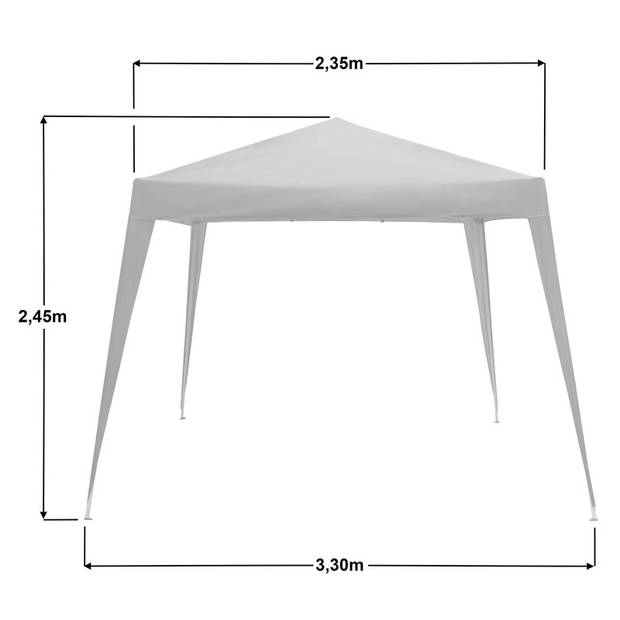 Partytent opvouwbaar / Vouwtent Paviljoen 330x330 cm - Marineblauw