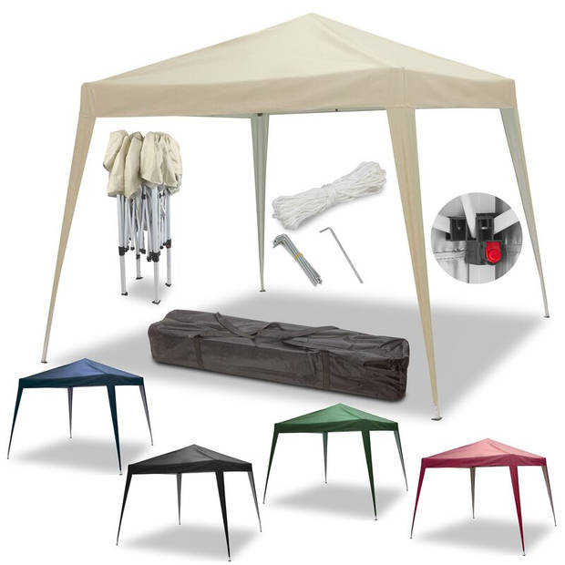 Partytent opvouwbaar / Vouwtent Paviljoen 330x330 cm - Groen