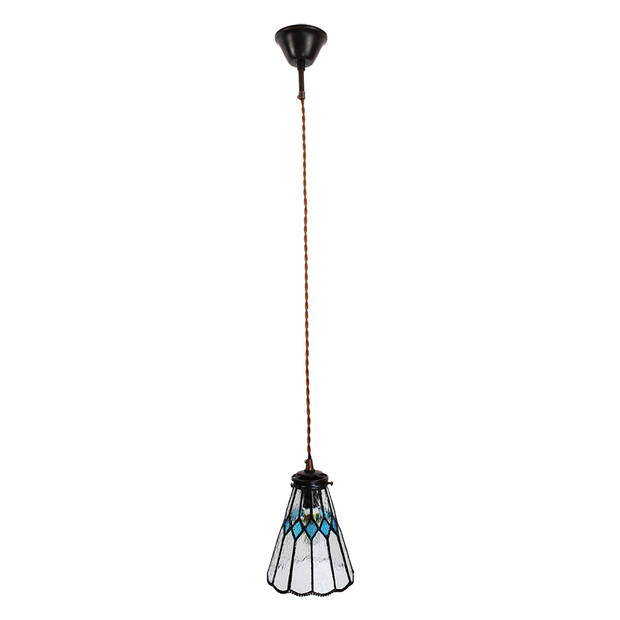 Clayre & Eef Transparente Hanglamp Tiffany Ø 15*115 cm E14/max 1*40W 5LL-6195