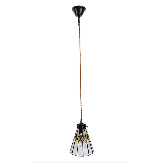 Clayre & Eef Transparente Hanglamp Tiffany Ø 15*115 cm E14/max 1*40W 5LL-6194