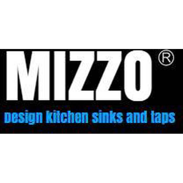 Anderhalve keukenspoelbak RVS MIZZO Quadro 3418 Inleg / onderbouw - dubbele wastafel roestvrijstalen spoelbak - 590x 444