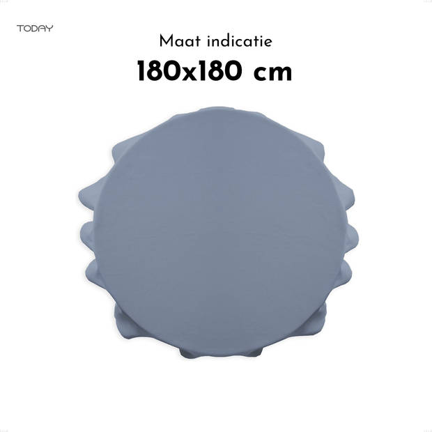 Today 180x180 / Denim - Luxe tafelkleed - tafellaken- Polyester - Tafelzeil