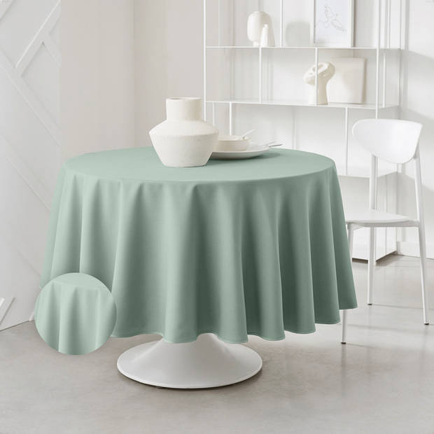 Today 180x180 / Celadon - Luxe tafelkleed - tafellaken- Polyester - Tafelzeil