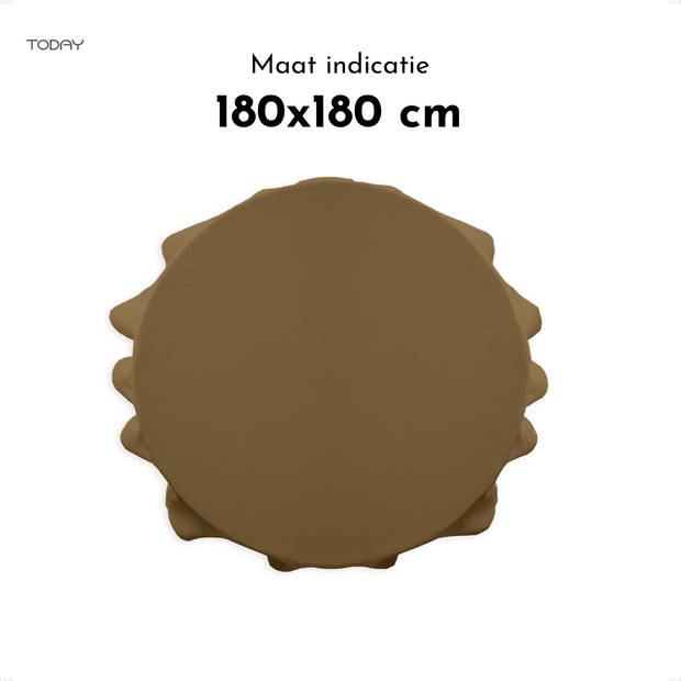 Today 180x180 / Bronze - Luxe tafelkleed - tafellaken- Polyester - Tafelzeil