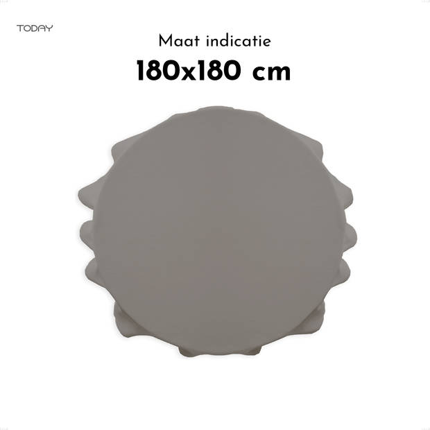 Today 180x180 / Acier - Luxe tafelkleed - tafellaken- Polyester - Tafelzeil