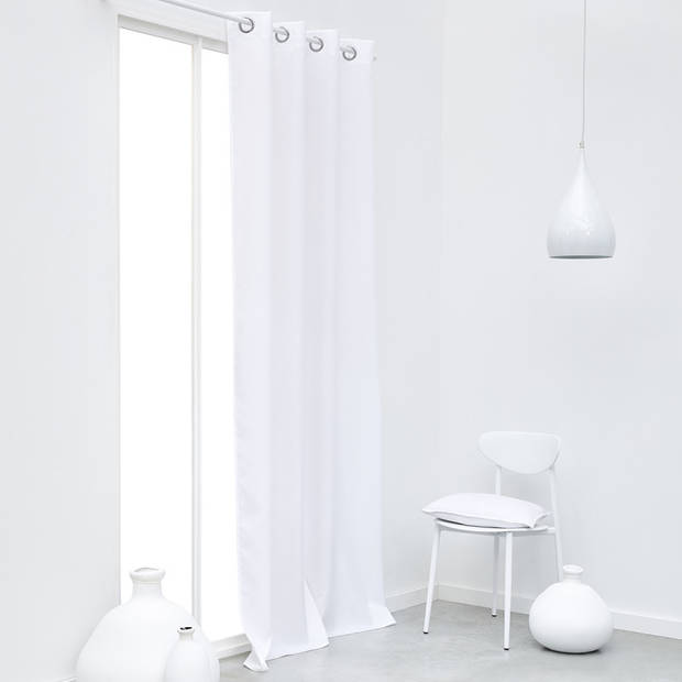 Kant en Klaar lichtdoorlatend Gordijn - 140 x 240 cm - Krijt - Wit