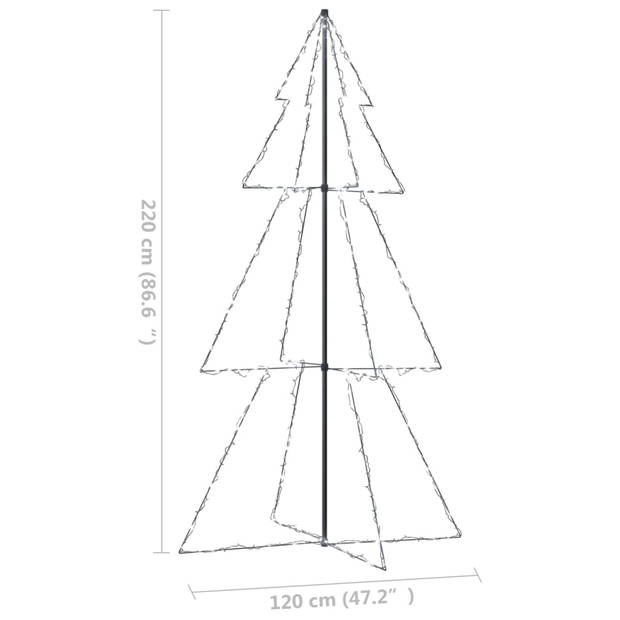 vidaXL Kegelkerstboom 300 LED's binnen en buiten 120x220 cm