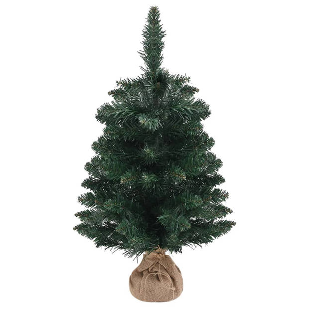 vidaXL Kunstkerstboom met standaard 60 cm PVC groen