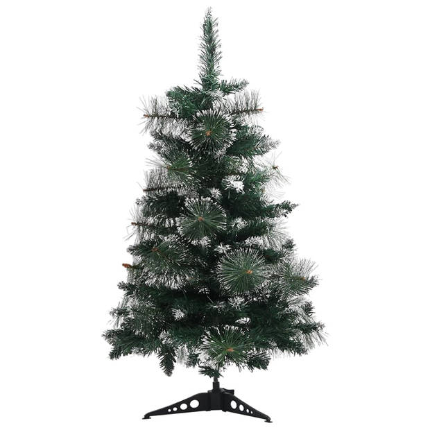 vidaXL Kunstkerstboom met standaard 60 cm PVC groen en wit