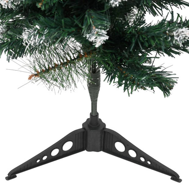 vidaXL Kunstkerstboom met standaard 60 cm PVC groen en wit